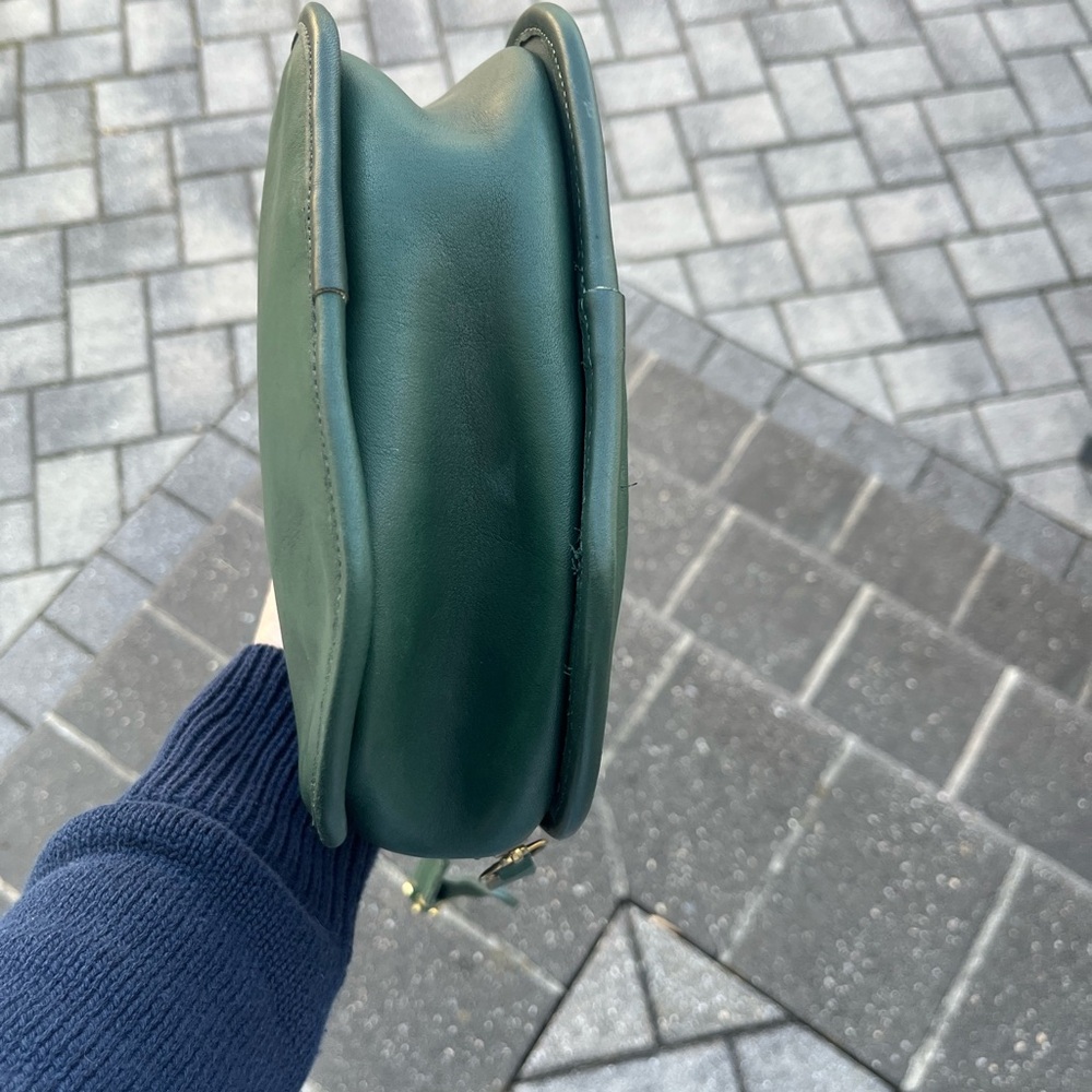 COACH Vintage Canteen Shoulder Bag/crossbody Dark Green Leather Adjustable Strap - Picture 12 of 12